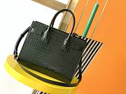 YSL Classic Sac De Jour In Green Crocodile Pattern Leather 21141 26cm - 4