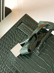 YSL Classic Sac De Jour In Green Crocodile Pattern Leather 21141 26cm - 5