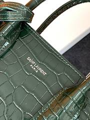 YSL Classic Sac De Jour In Green Crocodile Pattern Leather 21141 26cm - 6