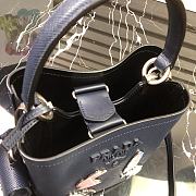 Prada Panier Mini Doll Bucket Bag In Dark Blue 1BA217 Size 18x17x10.5 cm - 2