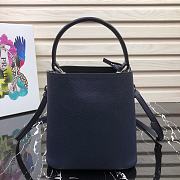 Prada Panier Mini Doll Bucket Bag In Dark Blue 1BA217 Size 18x17x10.5 cm - 3
