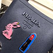 Prada Panier Mini Doll Bucket Bag In Dark Blue 1BA217 Size 18x17x10.5 cm - 4