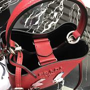 Prada Panier Mini Doll Bucket Bag In Red 1BA217 Size 18x17x10.5 cm - 5