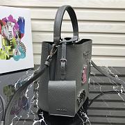 Prada Panier Mini Doll Bucket Bag In Grey 1BA217 Size 18x17x10.5 cm - 4