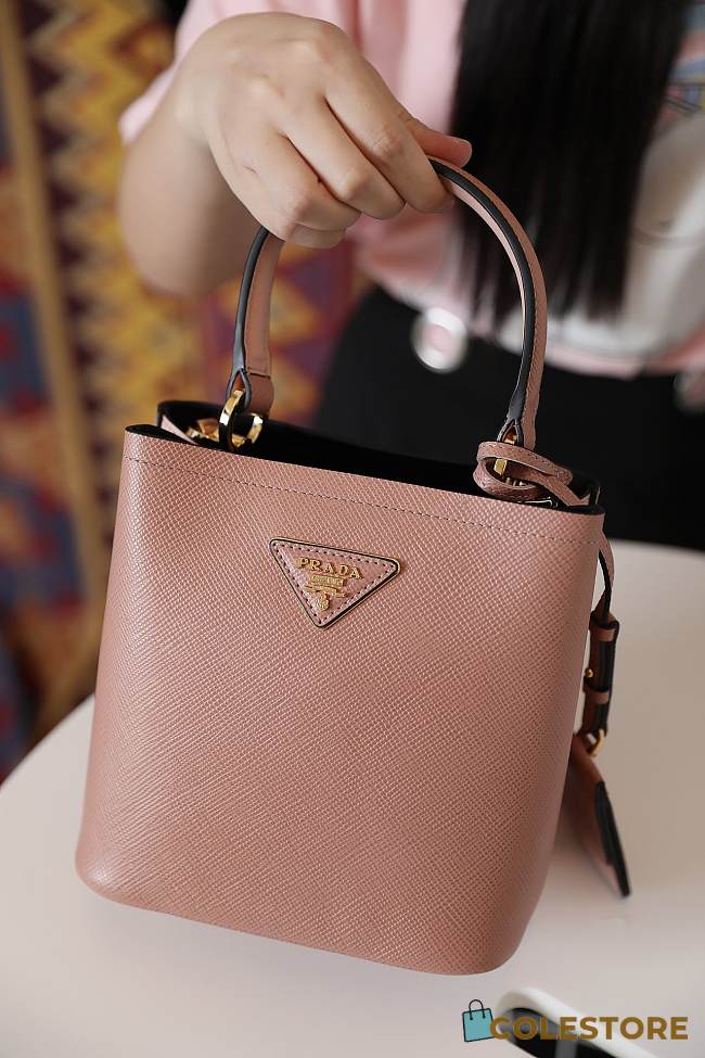 Prada Mini Panier Saffiano Shoulder Bag 1BA217 Size 18x17x10.5cm - 1