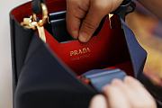 Prada Mini Panier Saffiano Shoulder Bag In Grey 1BA217 Size 18x17x10.5cm - 5