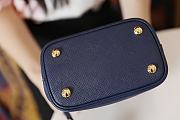Prada Mini Panier Saffiano Shoulder Bag In Grey 1BA217 Size 18x17x10.5cm - 4
