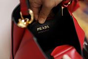 Prada Mini Panier Saffiano Shoulder Bag In Red 1BA217 Size 18x17x10.5cm - 6