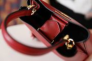 Prada Mini Panier Saffiano Shoulder Bag In Red 1BA217 Size 18x17x10.5cm - 4