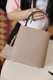 Prada Mini Panier Saffiano Shoulder Bag In Beige 1BA217 Size 18x17x10.5cm - 4