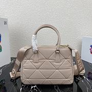 Prada Saffiano Women Hand Bag In Beige 1BA863 Size: 28×20×12cm - 4