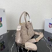 Prada Saffiano Women Hand Bag In Beige 1BA863 Size: 28×20×12cm - 2