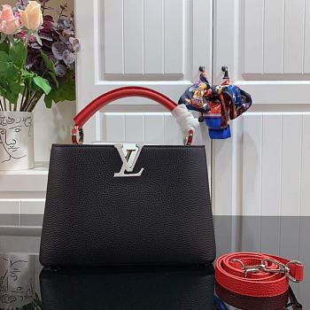 Louis Vuitton Capucine BB Taurillon Leather With Red Strap 27cm 
