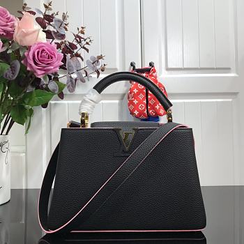 Louis Vuitton Capucine BB Black&Pink Taurillon Leather 27cm 