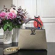 Louis Vuitton Capucine BB In Grey Taurillon Leather 27cm - 1