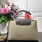 Louis Vuitton Capucine In Grey Python Hand Bag M48865 Size: 31x20x11cm - 3
