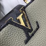 Louis Vuitton Capucine In Grey Python Hand Bag M48865 Size: 31x20x11cm - 5