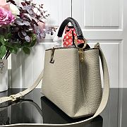 Louis Vuitton Capucine In Grey Python Hand Bag M48865 Size: 31x20x11cm - 6