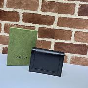 Gucci Diana Card Case Wallet In Black 658244 Size 11x8x2.5cm - 5