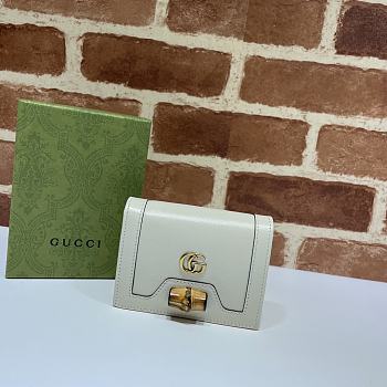 Gucci Diana Card Case Wallet In White 658244 Size 11x8x2.5cm