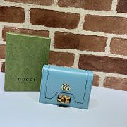 Gucci Diana Card Case Wallet In Blue 658244 Size 11x8x2.5cm - 1
