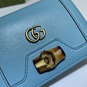Gucci Diana Card Case Wallet In Blue 658244 Size 11x8x2.5cm - 2