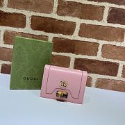 Gucci Diana Card Case Wallet In Pink 658244 Size 11x8x2.5cm - 1