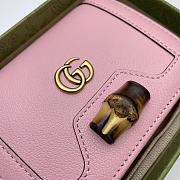 Gucci Diana Card Case Wallet In Pink 658244 Size 11x8x2.5cm - 3