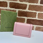 Gucci Diana Card Case Wallet In Pink 658244 Size 11x8x2.5cm - 4