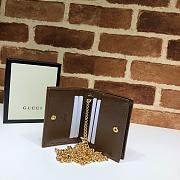 Gucci Diana Card Case Wallet In Canvas Leather 658244 Size 11x8x2.5cm - 6