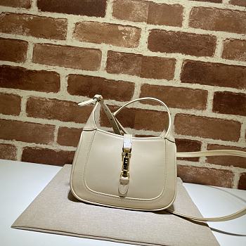 Gucci Mini Jackie In White Hobo Bag In Beige 637091 Size 19x13x3cm