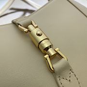 Gucci Mini Jackie In White Hobo Bag In Beige 637091 Size 19x13x3cm - 6
