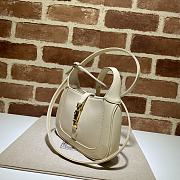 Gucci Mini Jackie In White Hobo Bag In Beige 637091 Size 19x13x3cm - 2