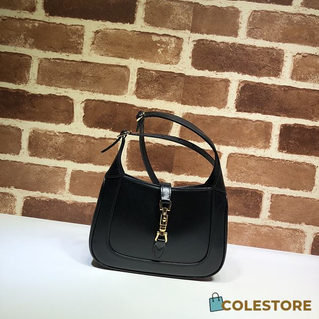 Gucci Mini Jackie In White Hobo Bag In Black 637091 Size 19x13x3cm - 1