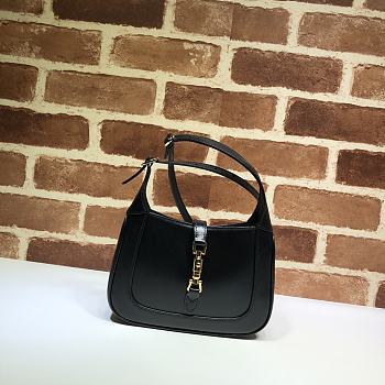 Gucci Mini Jackie In White Hobo Bag In Black 637091 Size 19x13x3cm