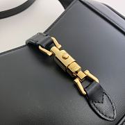 Gucci Mini Jackie In White Hobo Bag In Black 637091 Size 19x13x3cm - 6