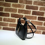 Gucci Mini Jackie In White Hobo Bag In Black 637091 Size 19x13x3cm - 3