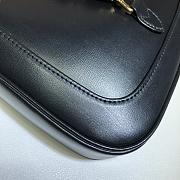 Gucci Mini Jackie In White Hobo Bag In Black 637091 Size 19x13x3cm - 2