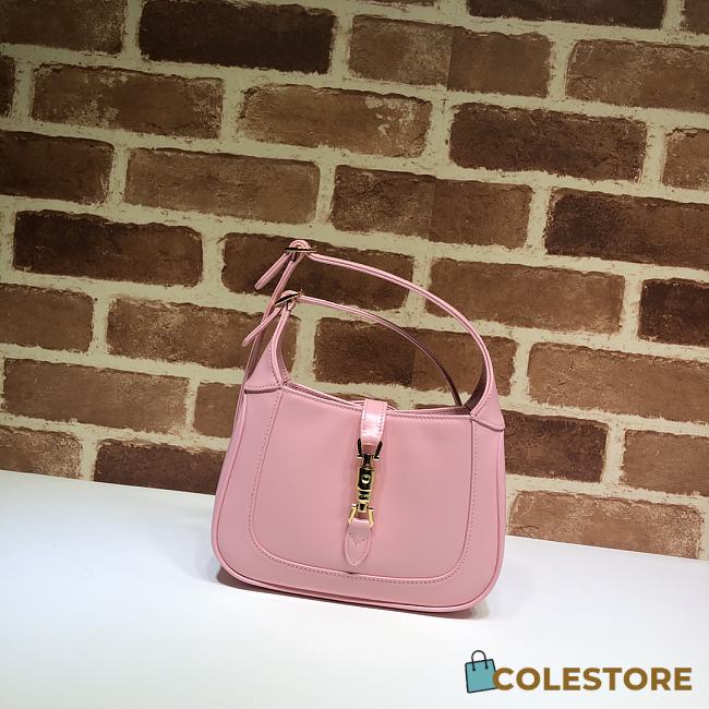 Gucci Mini Jackie In White Hobo Bag In Pink 637091 Size 19x13x3cm - 1
