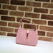 Gucci Mini Jackie In White Hobo Bag In Pink 637091 Size 19x13x3cm - 1
