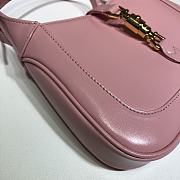 Gucci Mini Jackie In White Hobo Bag In Pink 637091 Size 19x13x3cm - 5