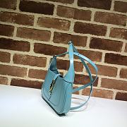 Gucci Mini Jackie In White Hobo Bag In Blue 637091 Size 19x13x3cm - 5