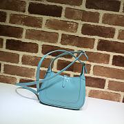 Gucci Mini Jackie In White Hobo Bag In Blue 637091 Size 19x13x3cm - 2