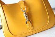 Gucci Mini Jackie In White Hobo Bag In Yellow 637091 Size 19x13x3cm - 5