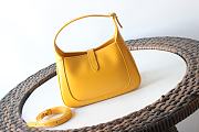 Gucci Mini Jackie In White Hobo Bag In Yellow 637091 Size 19x13x3cm - 4