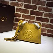 Gucci Soho Chain Mini Hand Bag In Yellow 387043 Size 25x18x10cm - 1