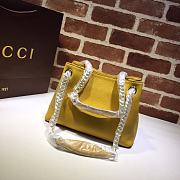Gucci Soho Chain Mini Hand Bag In Yellow 387043 Size 25x18x10cm - 6