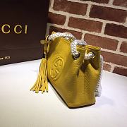 Gucci Soho Chain Mini Hand Bag In Yellow 387043 Size 25x18x10cm - 5