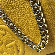 Gucci Soho Chain Mini Hand Bag In Yellow 387043 Size 25x18x10cm - 4
