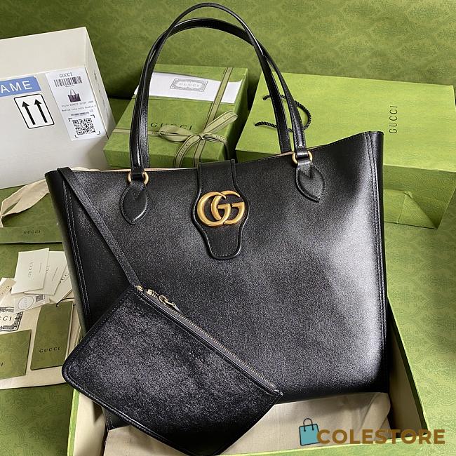 Gucci Medium Tote Bag With Double G In White 649577 Size 35x32x11cm - 1